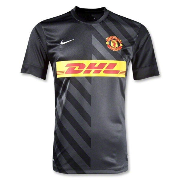 Manchester United Black Tranning T-Shirt Replica - Click Image to Close